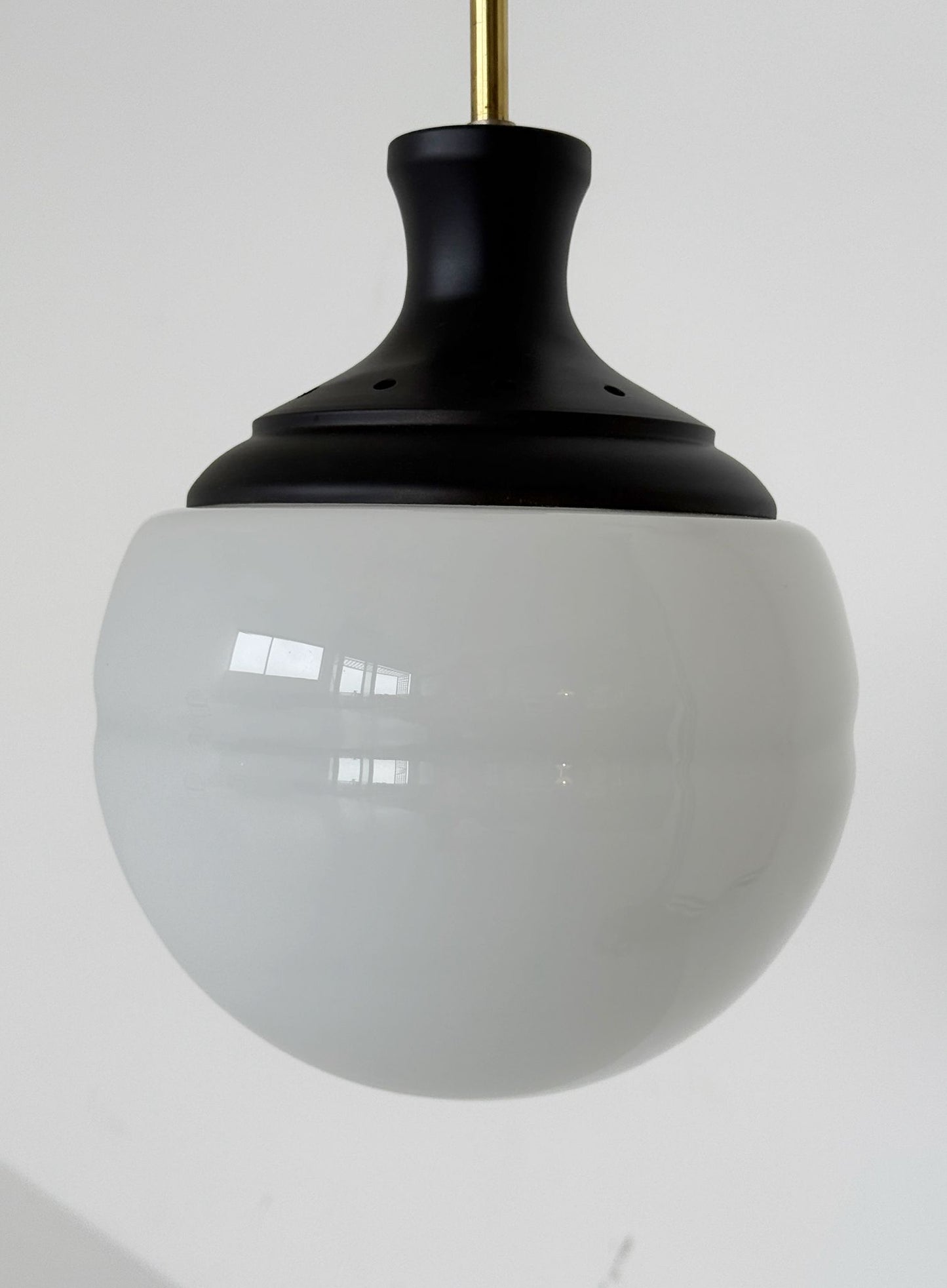 Lampadario a globo in vetro – anni '60/'70