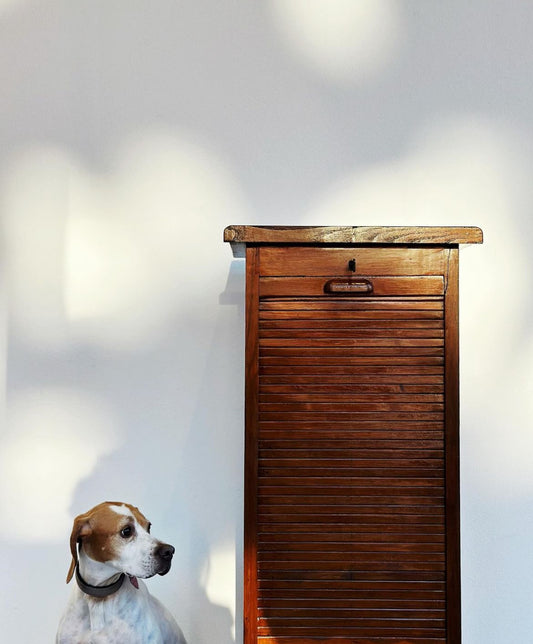 Rolling shutter with foot desk