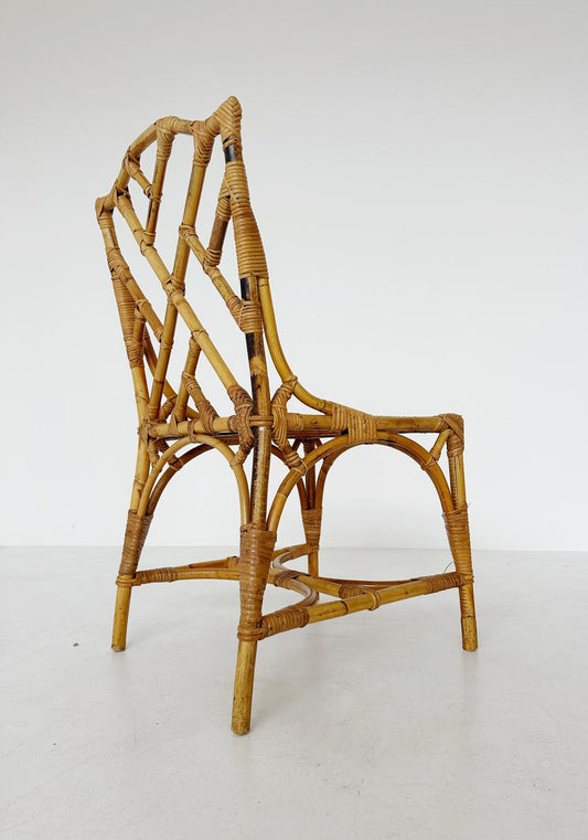 Sedia in vimini e paglia di Vienna