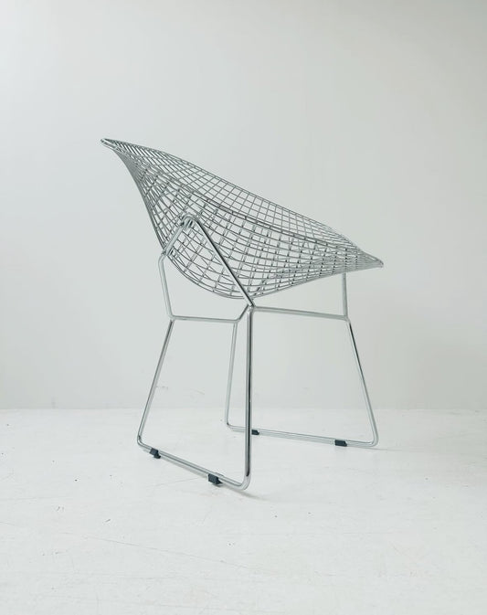 Chrome metal small armchair