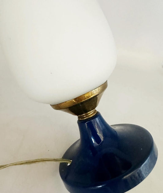 lampada da tavolo vetro opalino