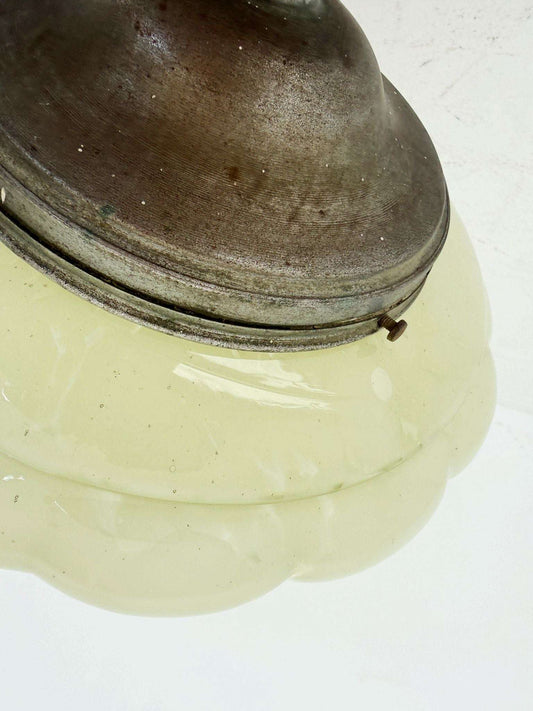 Opal Green Blown Glass Pendant Lamp