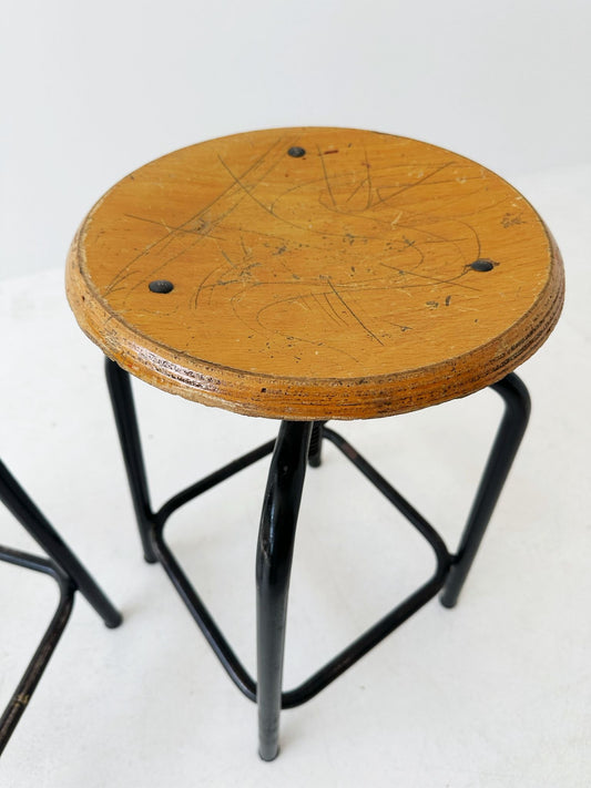 Pair of industrial stools