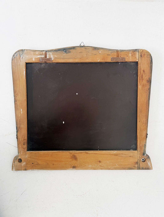 SHAPED MIRROR WITH LACQUERED WOOD BASE – 1940s/1950s