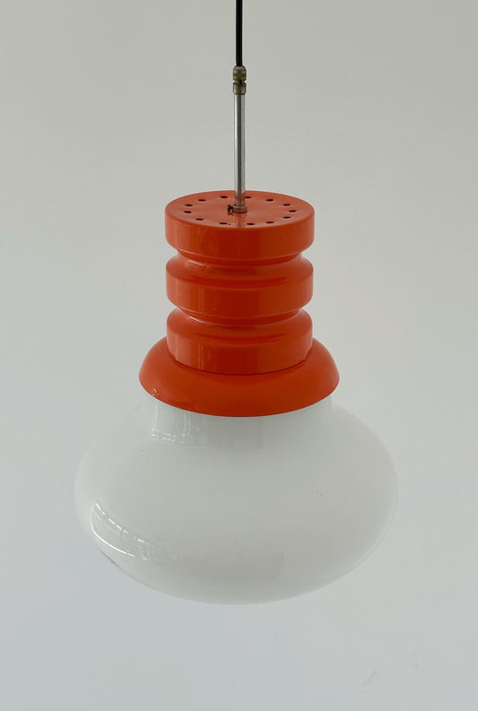 Glass and orange chandelier