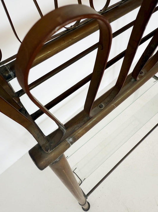 Bronzed metal plant holder