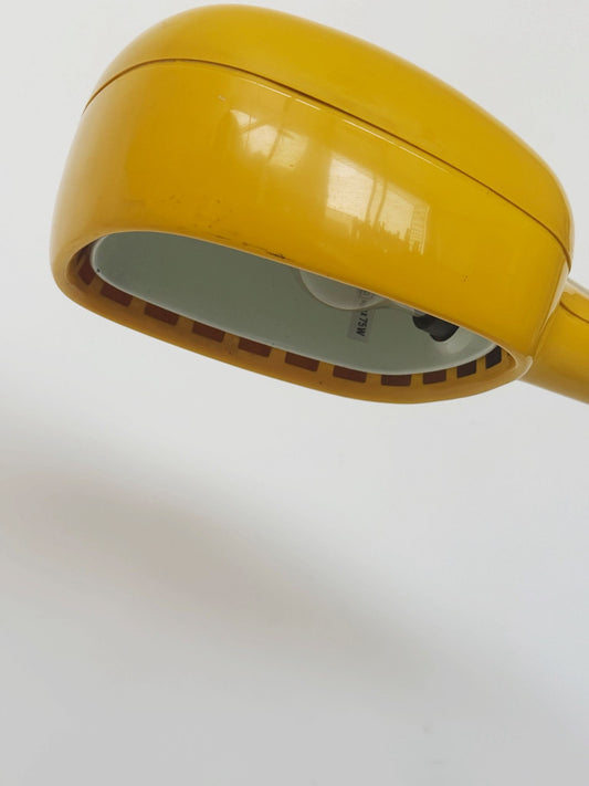 Lampada da tavolo gialla in ABS anni '80