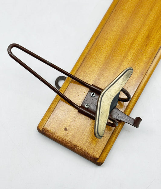 Metal and wood clothes hanger