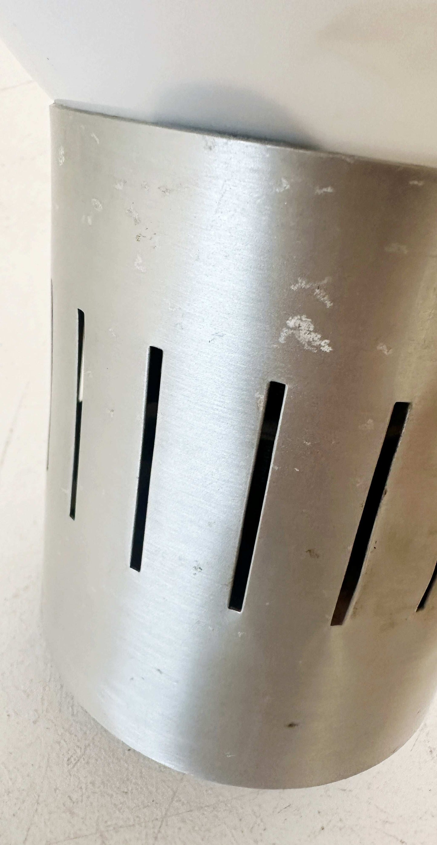 Pair of lamps in satin aluminum and opal glass globe 1970s