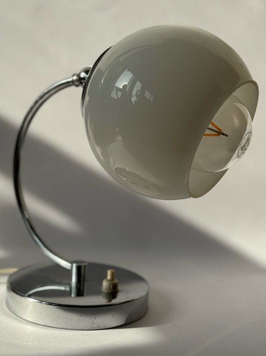 Piccola lampada cromo e vetro