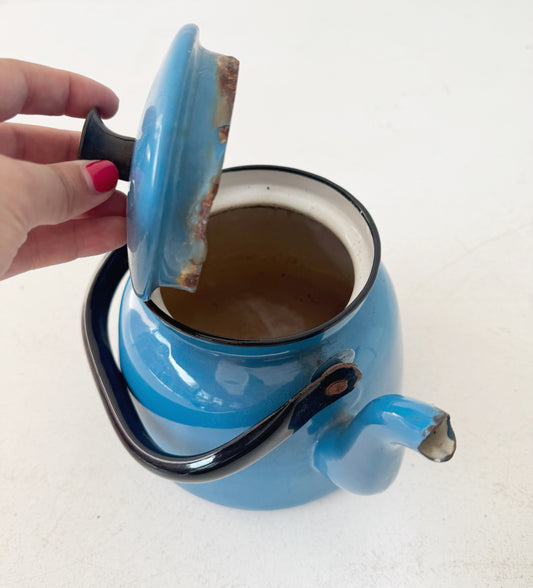 Teiera in terracotta smaltata