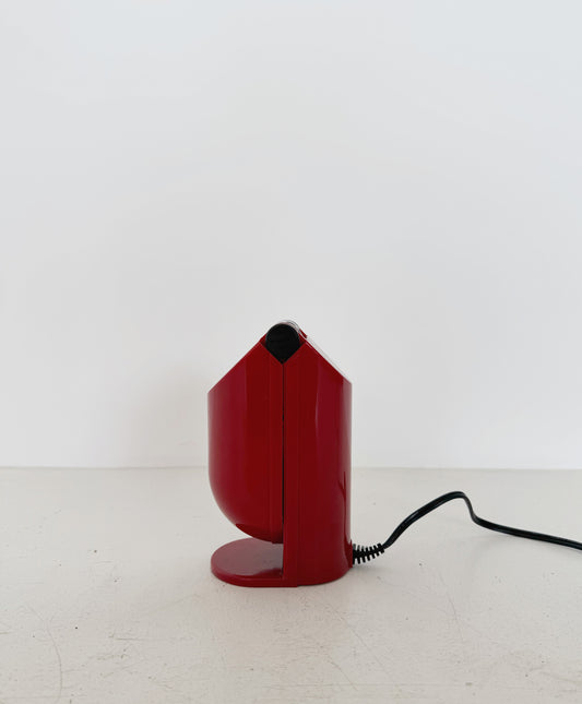 Red plastic table lamp