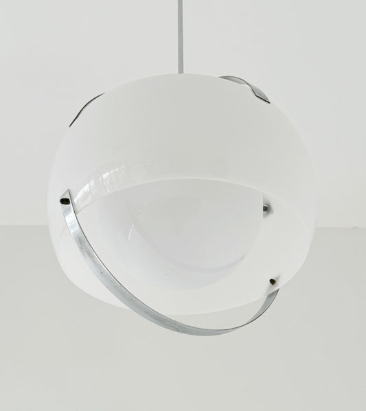 Chandelier in chrome and plexiglass