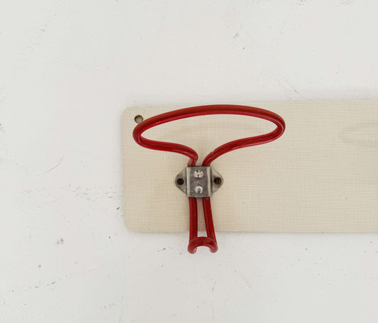Vintage Red Metal Coat Rack – Mid-Century Design