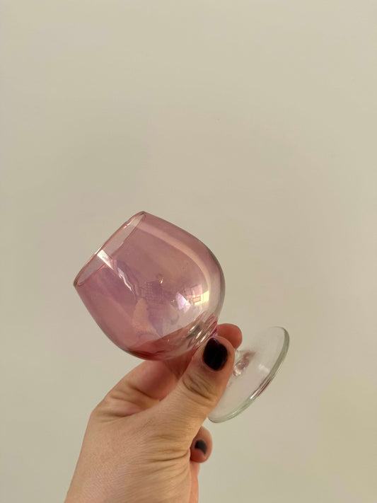 Set of Vintage Colored Glass Tumblers