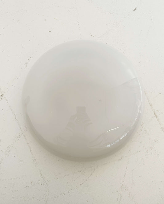 Vintage Chrome-Plated Aluminum Wall Lamp with White Glass Diffuser