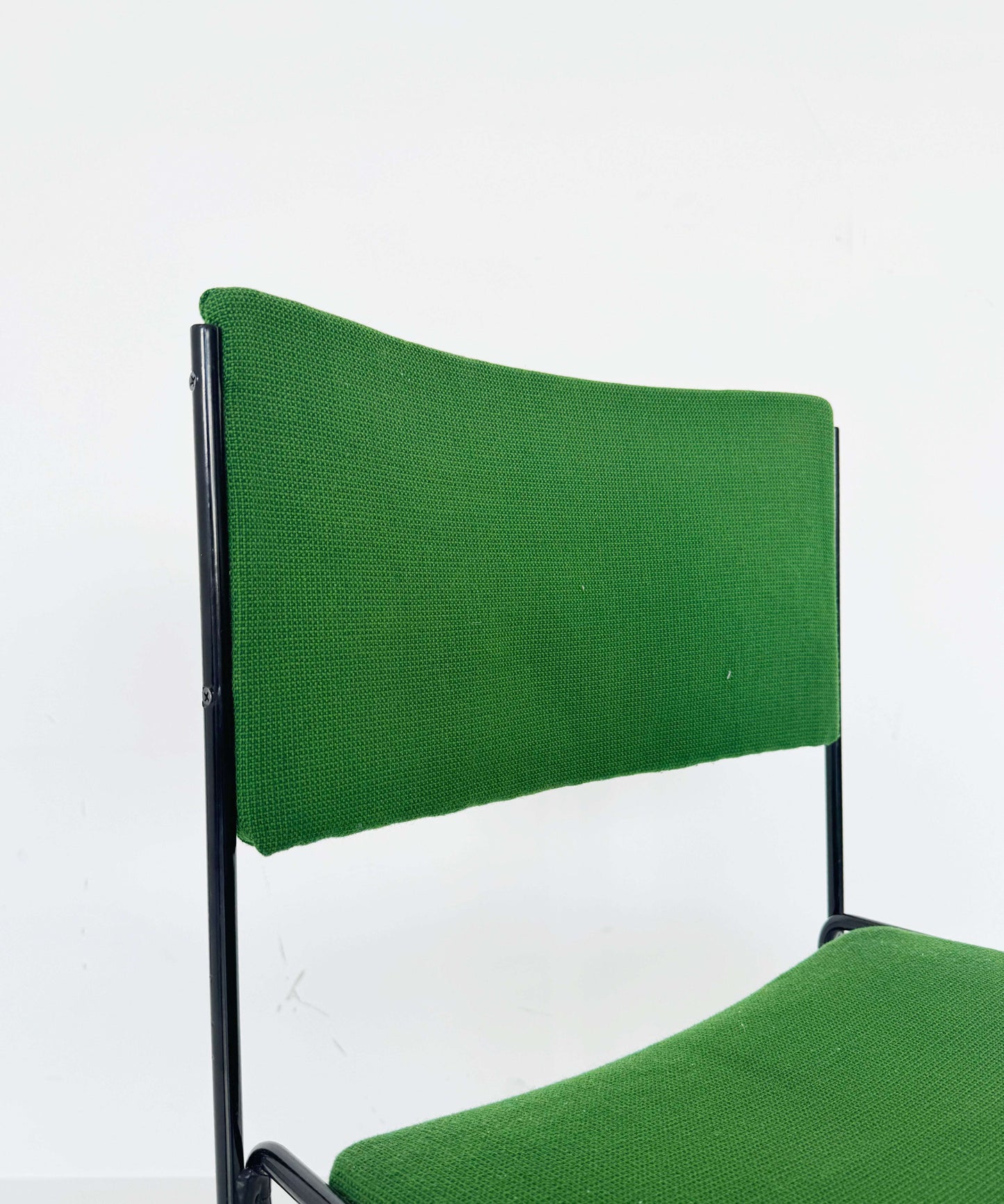Green metal and fabric chair