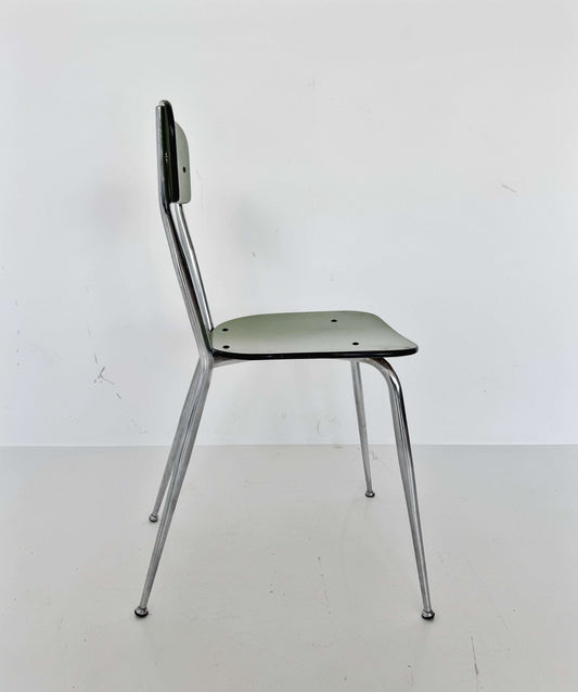 Green formica and metal chair