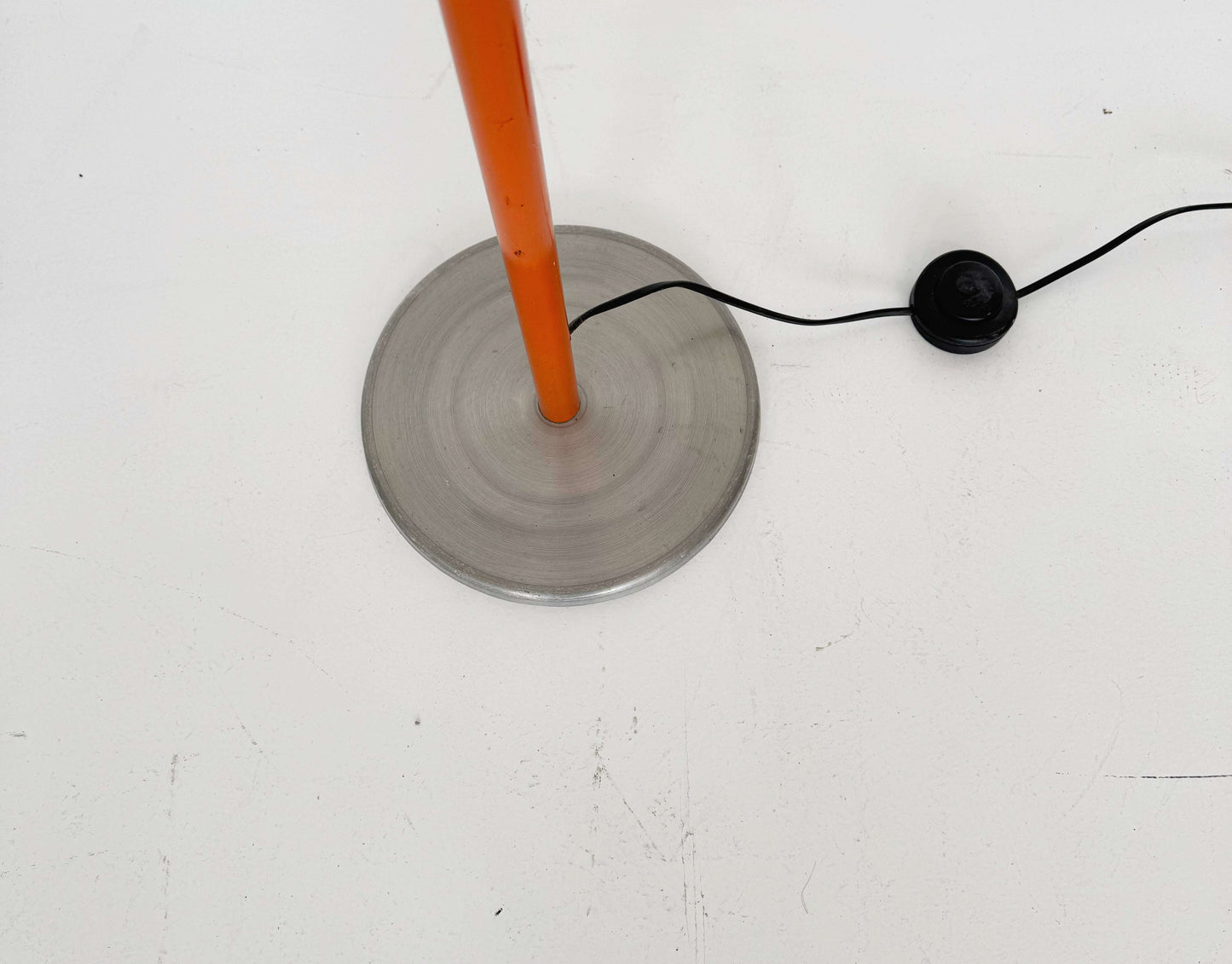 1970s floor lamp with opal spherical plastic diffuser