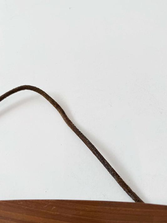 Mirror with curved wooden frame – 1950s / 1960s