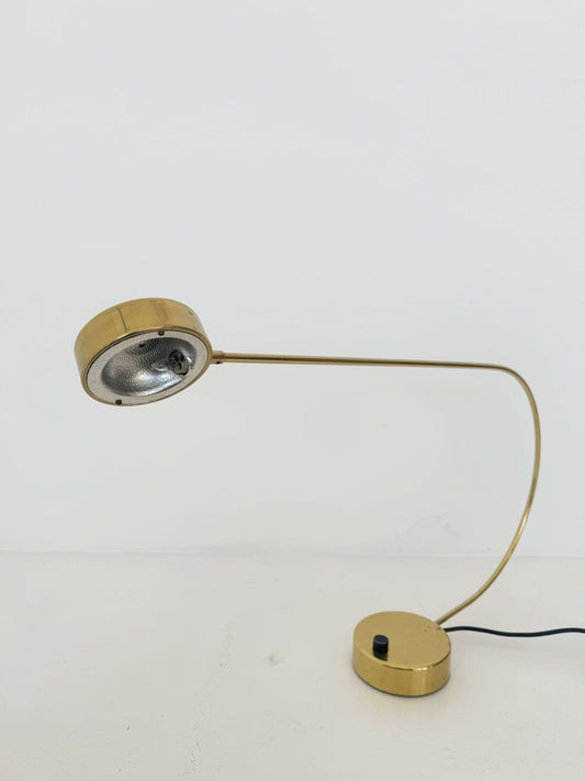 Vintage Brass Table Lamp – Curvilinear Design from the 1970s/1980s