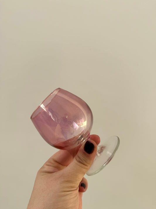 Set di bicchieri vintage in vetro colorato