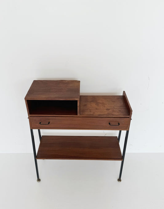 Vintage wooden and metal cabinet – mid-century 1950s/1960s