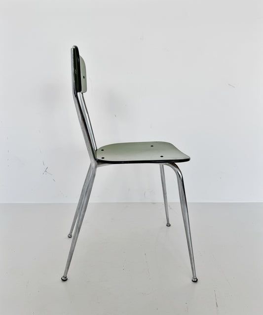 Green formica and metal chair