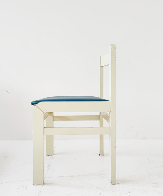 Sedia in legno laccato con seduta imbottita – Anni ’50/’60