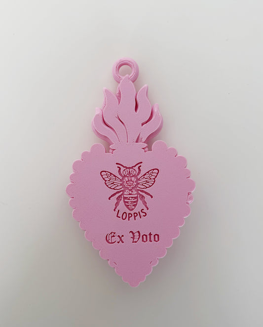 Pink Sacred Heart Ex-Voto – Loppis | 3D Printing.