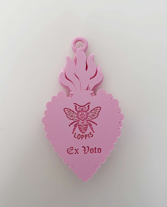 Pink Sacred Heart Ex-Voto – Loppis | 3D Printing.