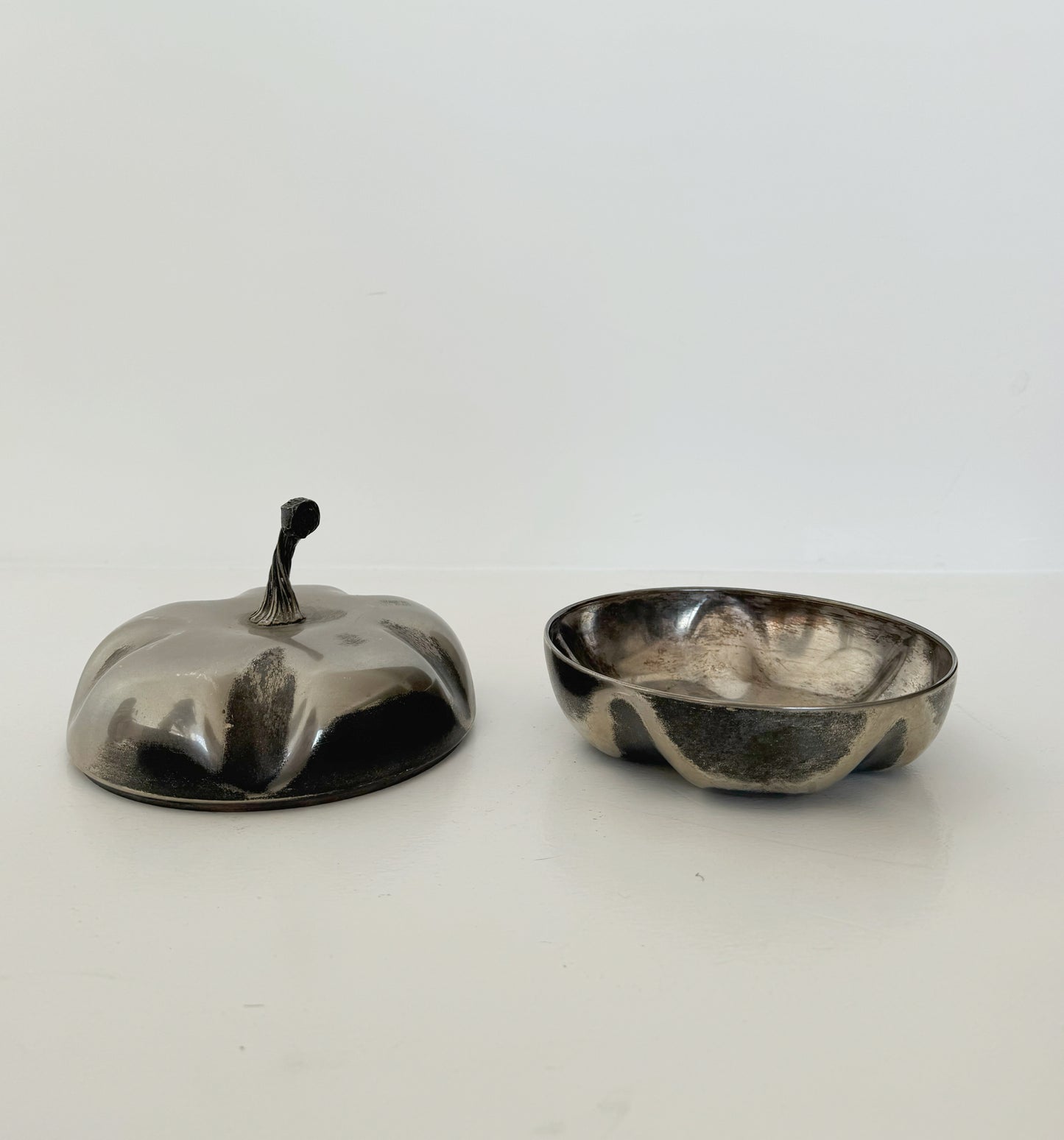 Vintage fruit-shaped metal box