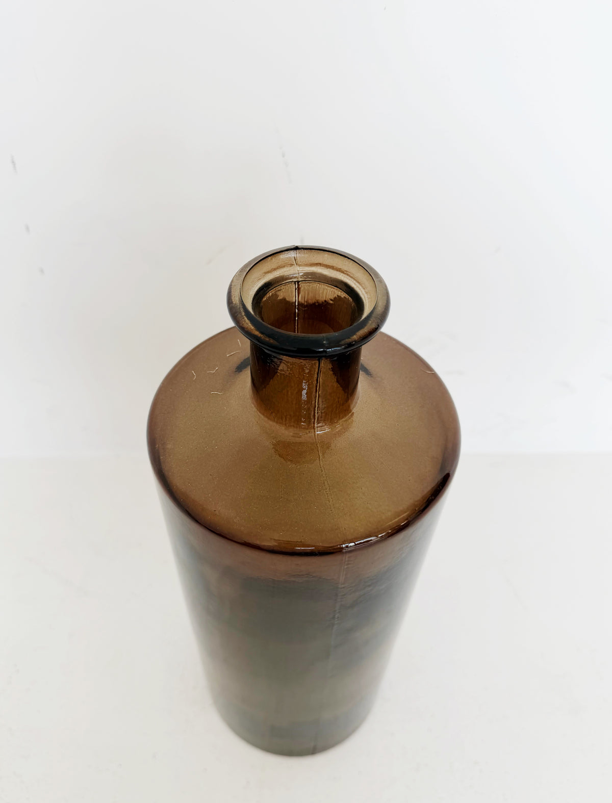 Amber-brown glass vase
