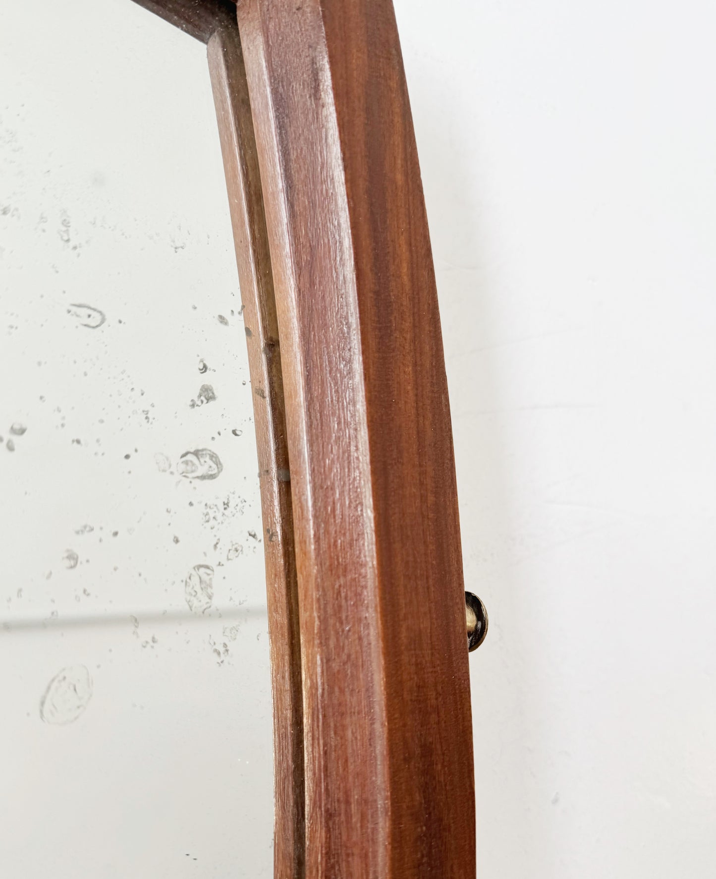 Specchio con cornice in legno curvato – anni '50 / '60