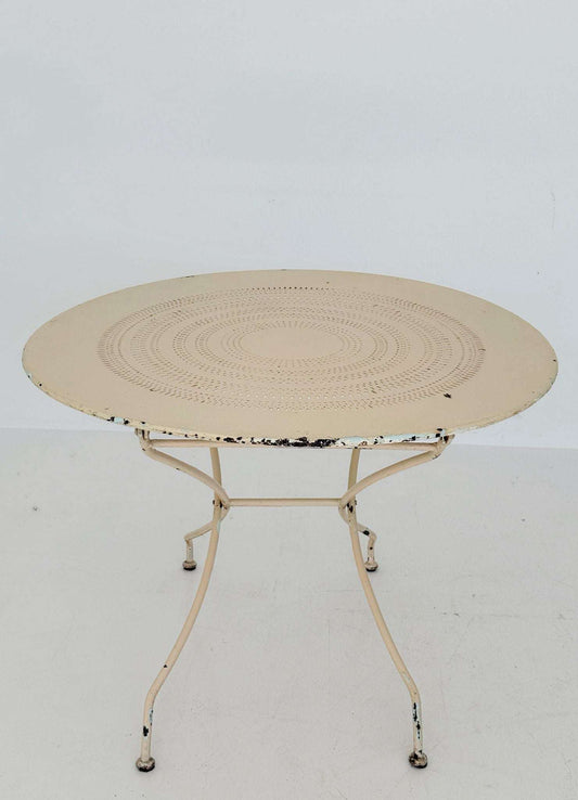 1950s-era Folding Iron Garden Table