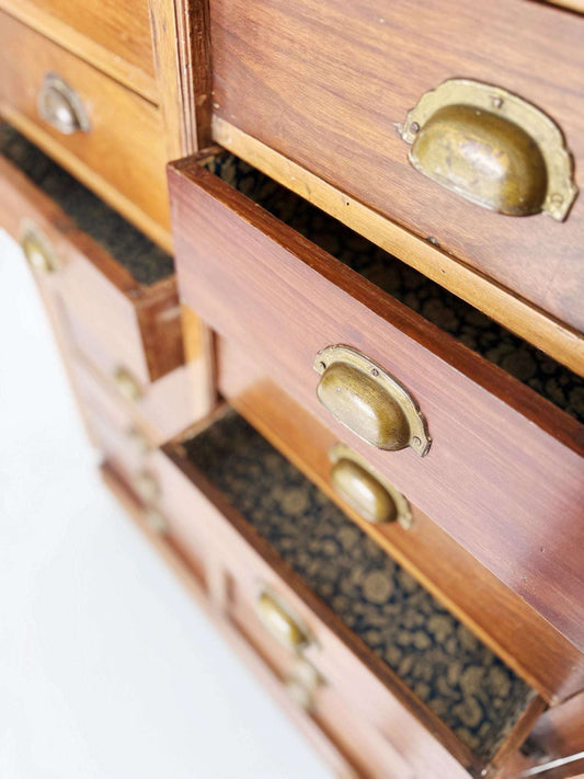 Wooden filing cabinet with drawers – early 1900s