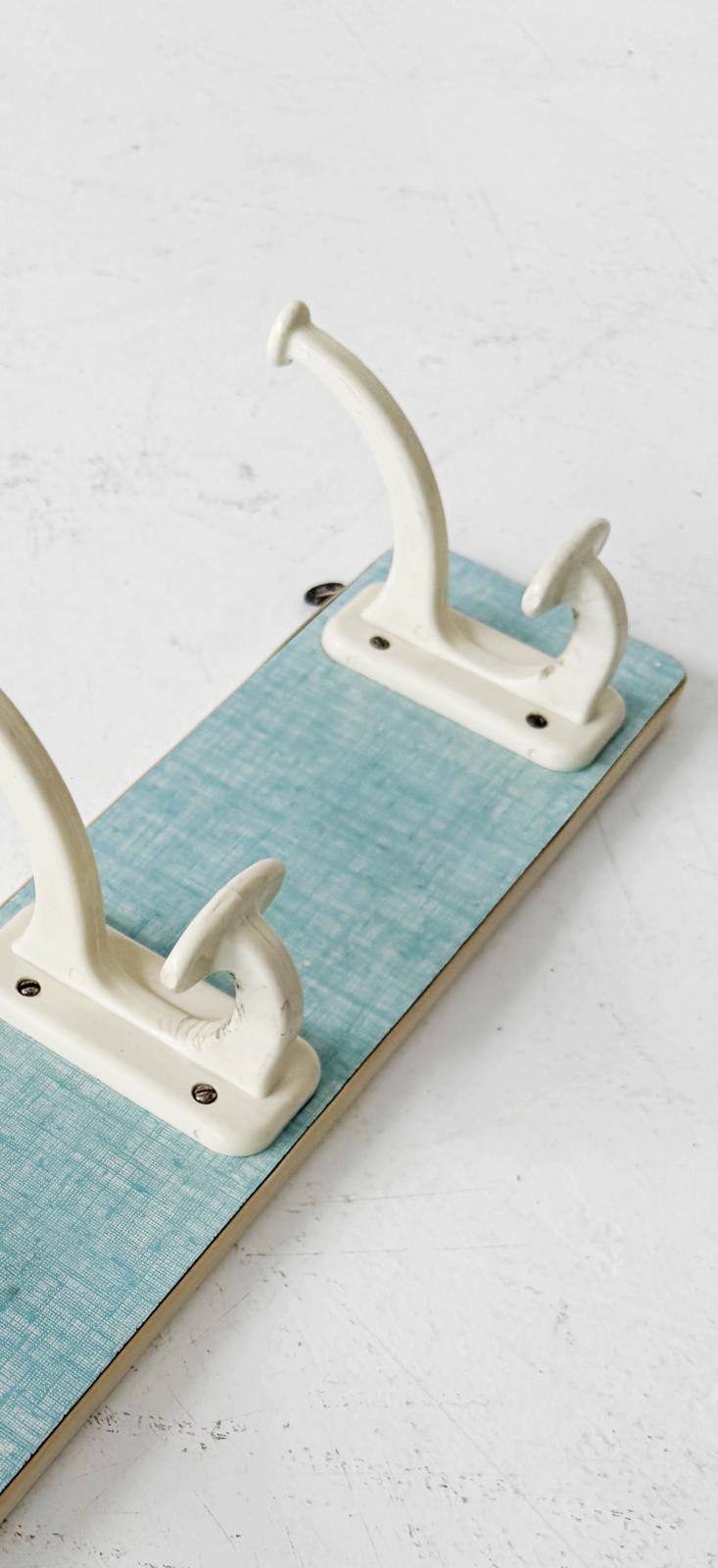 Vintage Wall Coat Rack with 3 Hooks – 1950s/1960s