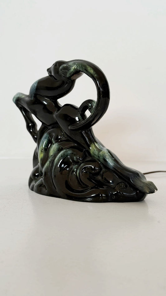 Lampada scultura in ceramica smaltata – Anni ’40/’50