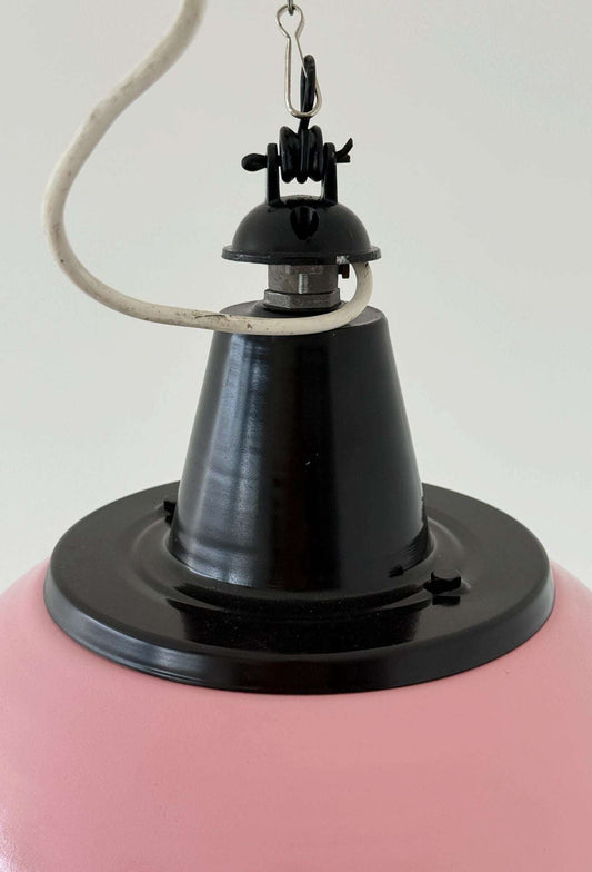 Pink industrial chandelier