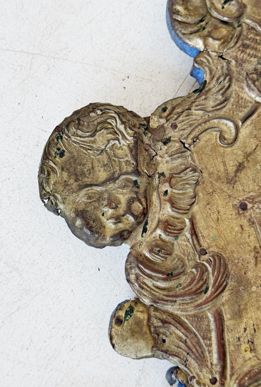 Cartagloria in rame argentato e sbalzato, XVIII secolo