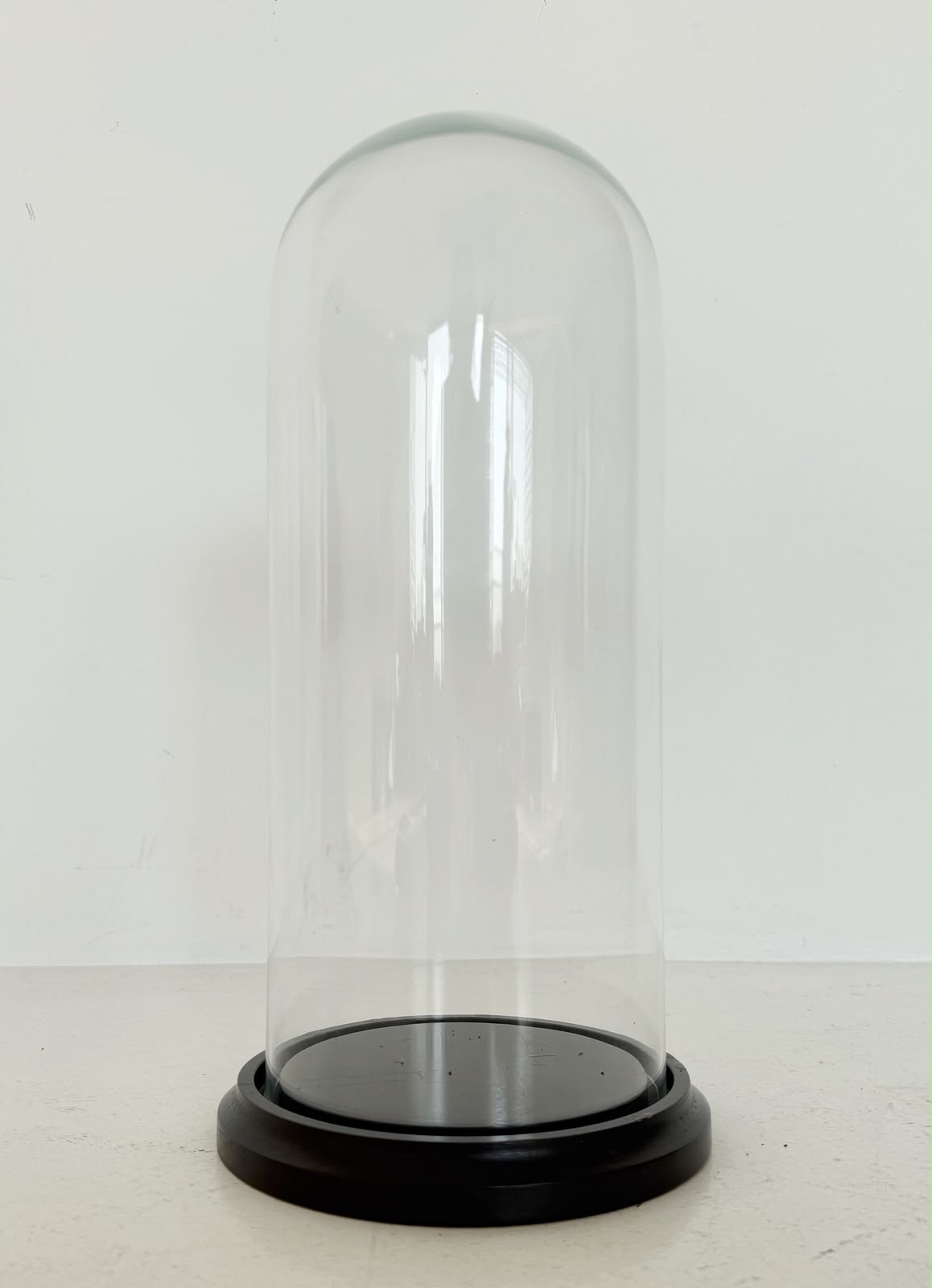 Campana in vetro con base nera – Anni '60