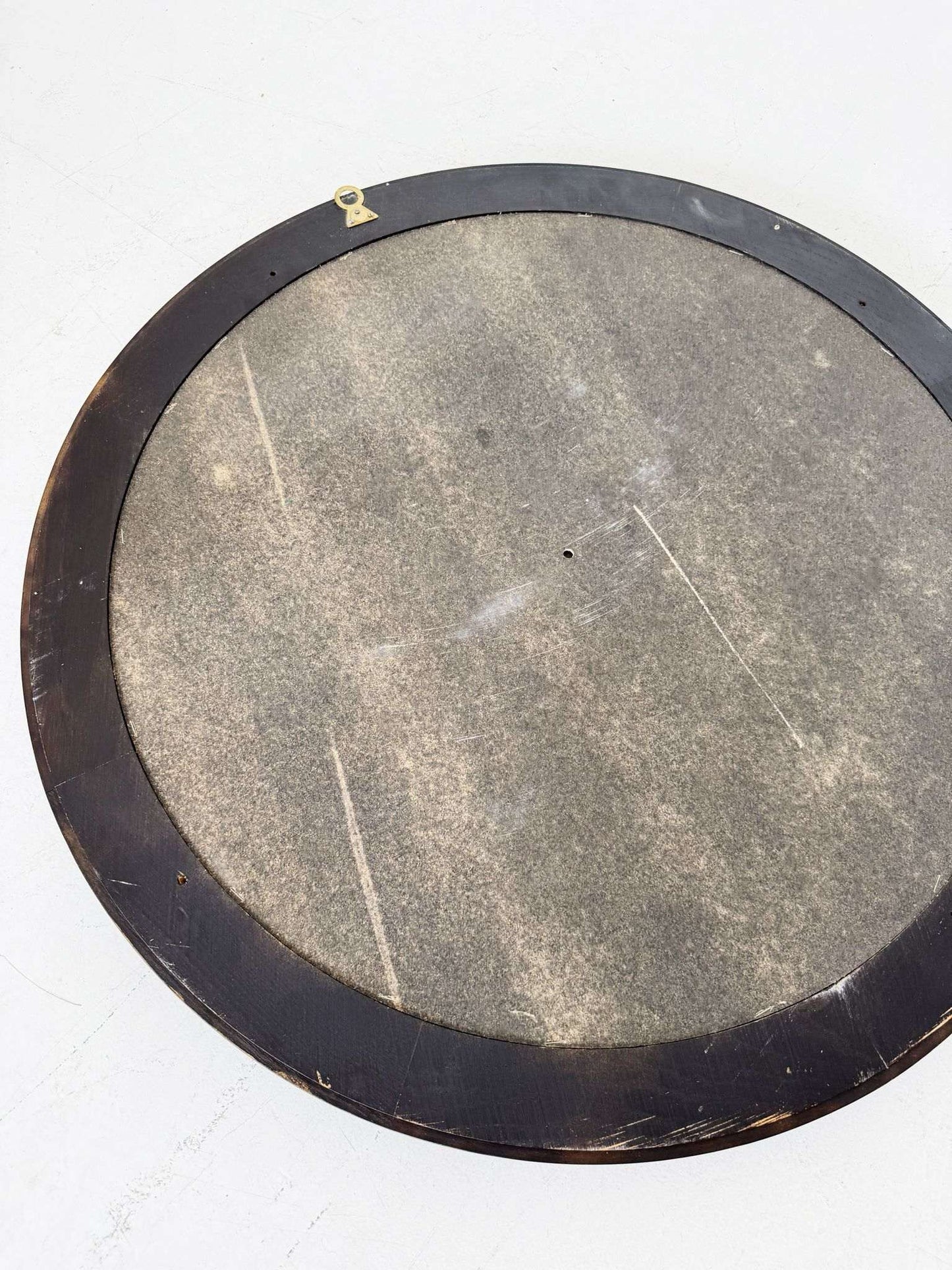 1970s Wall Mirror with Wooden Frame and Smoked Glass