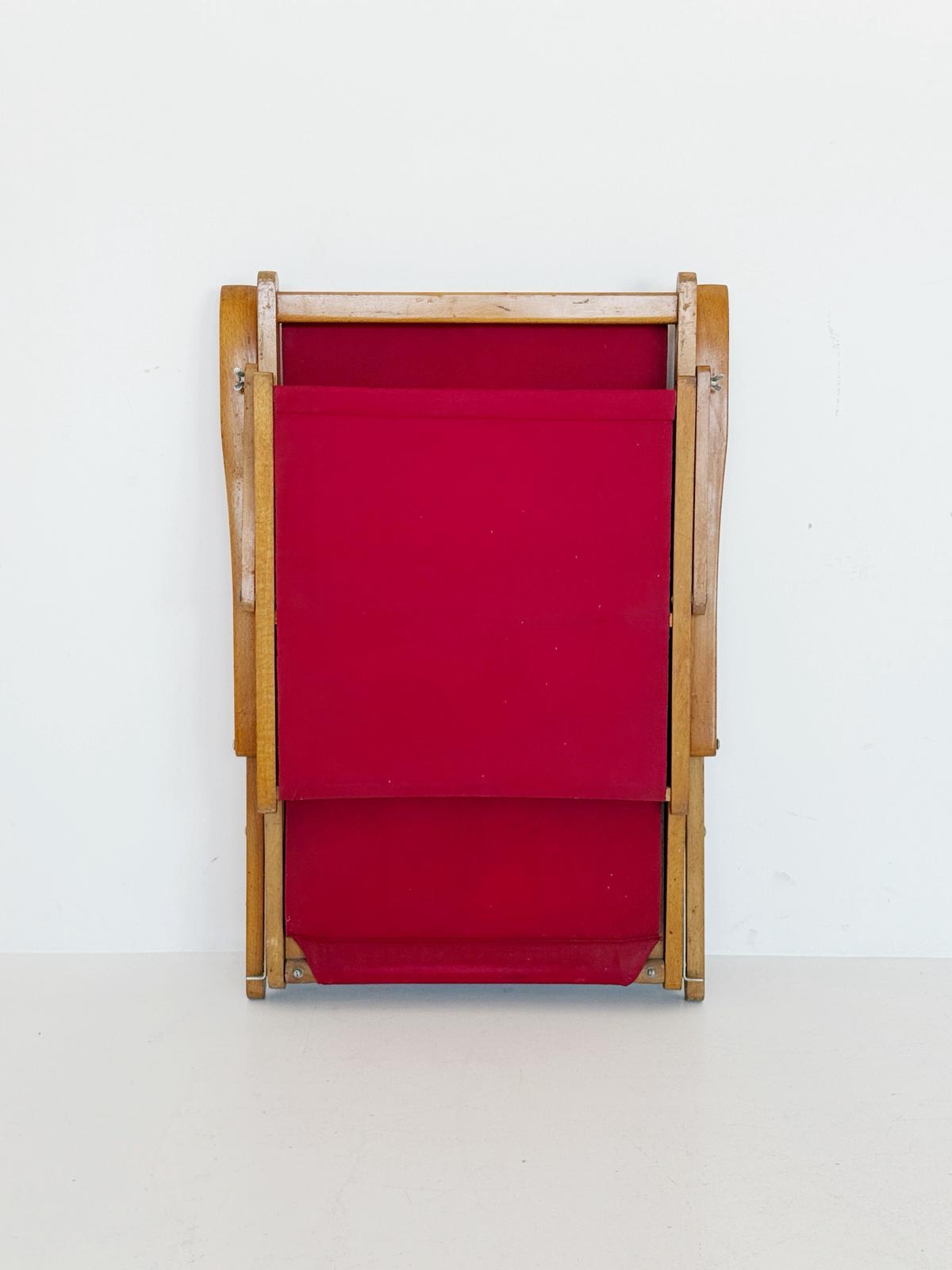 Adjustable Folding Deck Chair with Canopy – Fratelli Reguitti, 1960s–1970s