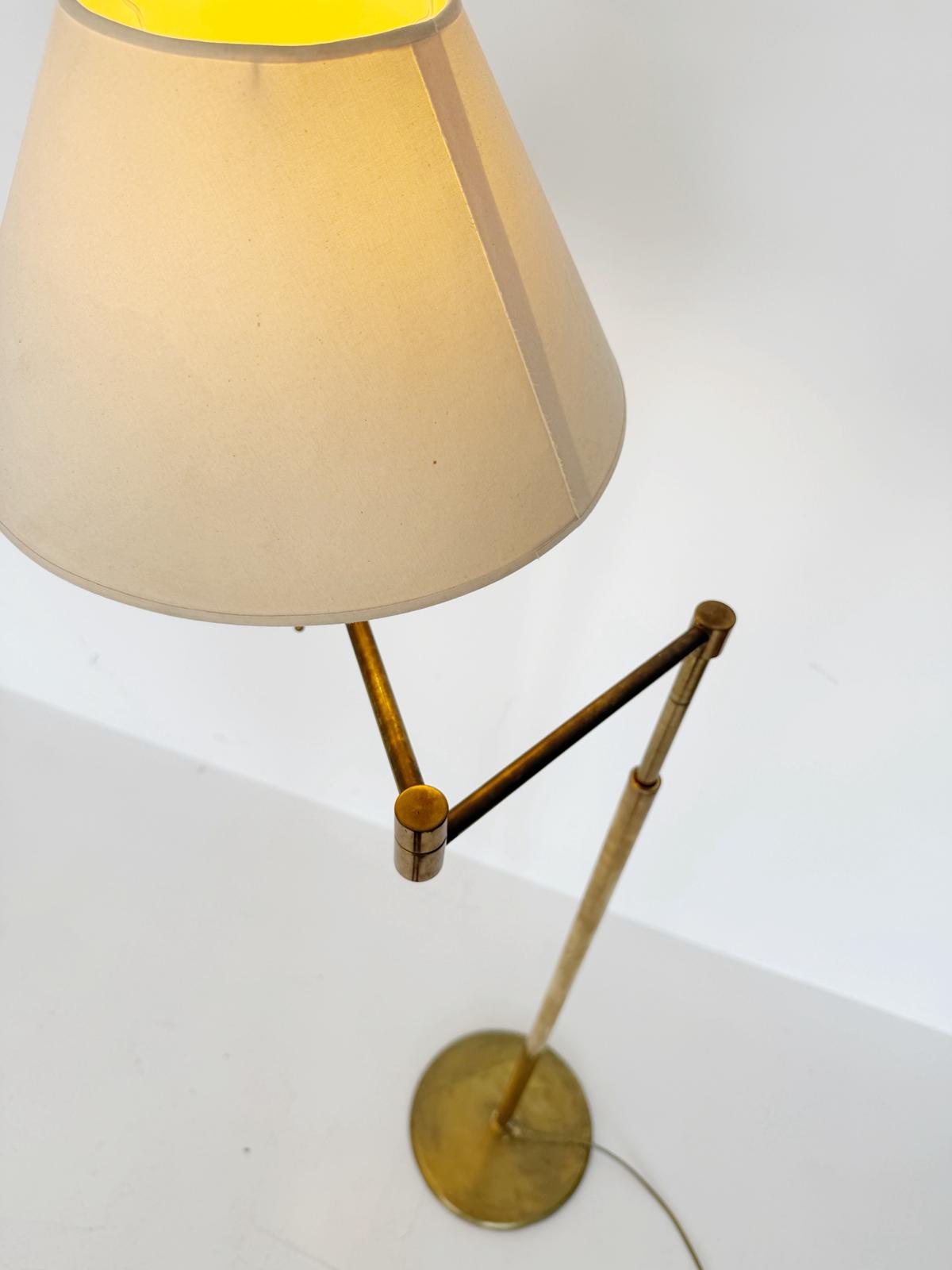 Lampada da ponte regolabile in ottone, anni '70