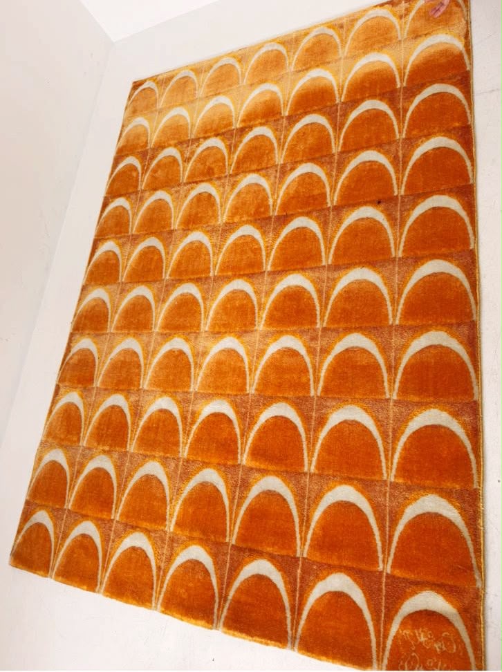 1970s Geometric Wool Rug