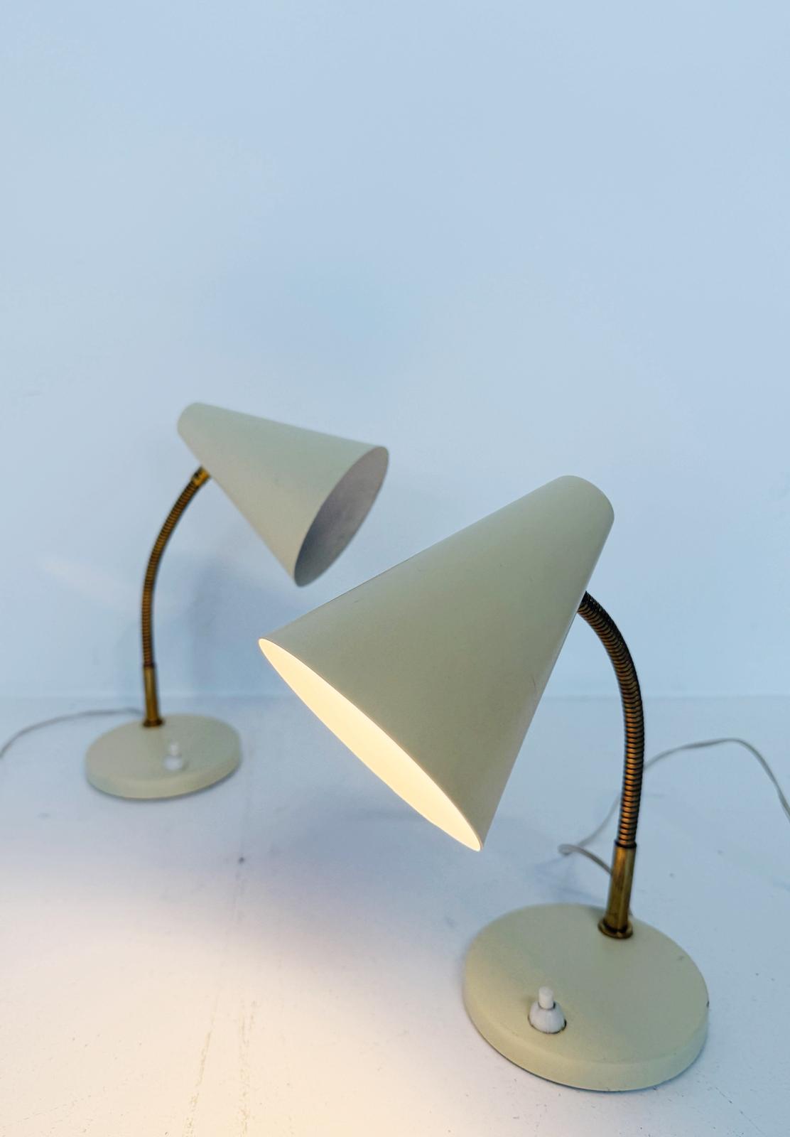 Pair of Adjustable Table Lamps, 1960s