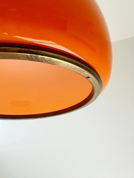 Lampadario vetro arancione