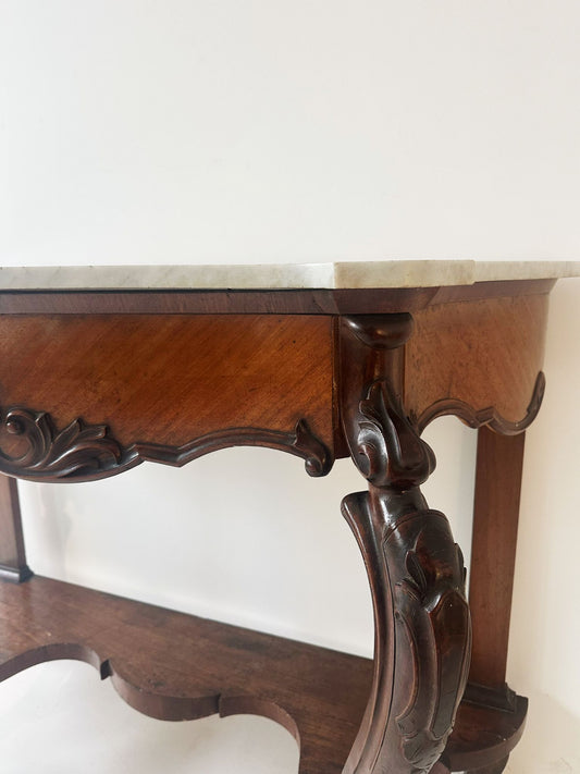 Antica Console Luigi Filippo in noce