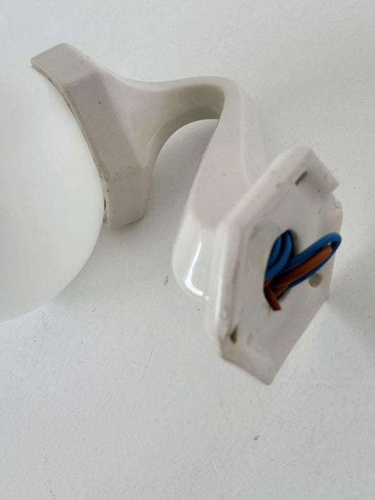 Wall light with glass globe – 1960s / 1970s