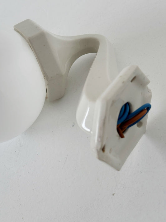 Wall light with glass globe – 1960s / 1970s